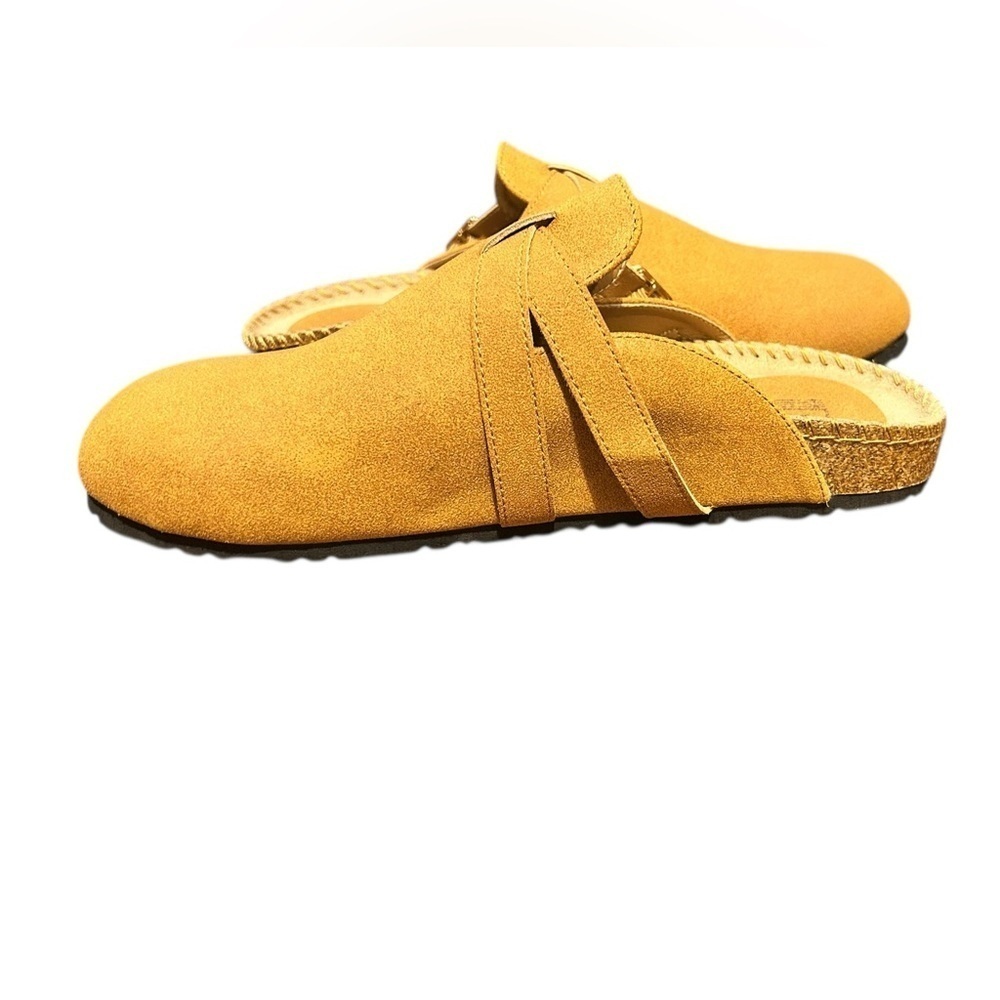 BOASY SUPPLY COMPANY Tampa Cork Suede Clog Padded Comfort Footbed Mink Brown NEW - Picture 5 of 11